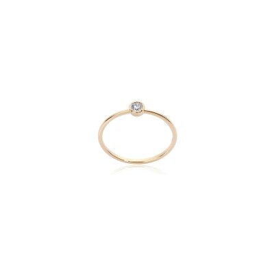 Bague Burato Solitaire en or jaune et diamant